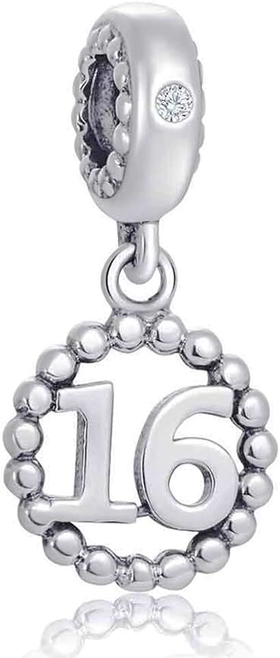 Number Charms in Sterling Silver for Bracelets and Necklaces
