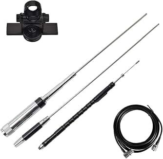 Quad Band Mobile Radio Antenna with Coax and Bracket