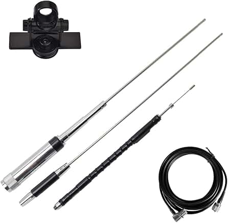 Quad Band Mobile Radio Antenna with Coax and Bracket