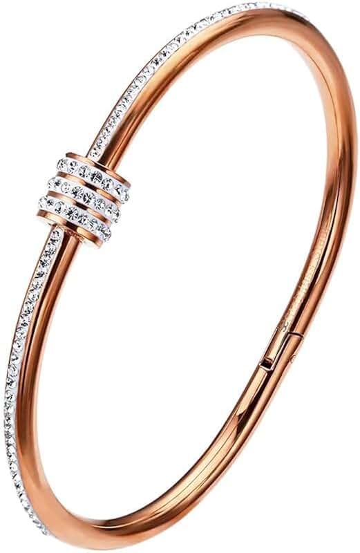 Gold Plated Cubic Zirconia Bead Bracelet for Women