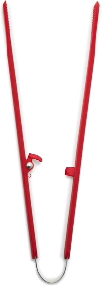 Red Silicone Tong for Cooking and Serving