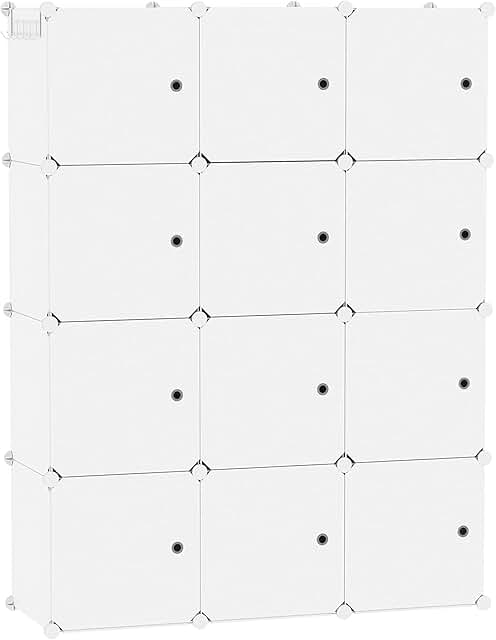 12-Cube Storage Organizer with Doors