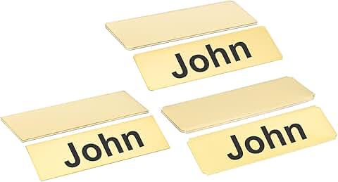 Set of 9 Stainless Steel Laser Engraved Name Plates