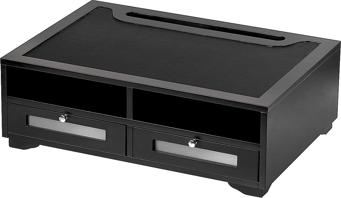 Black Wood Printer Stand
