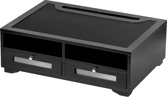 Black Wood Printer Stand
