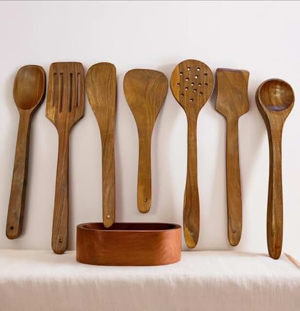 Wooden Spatulas for Cooking and Baking