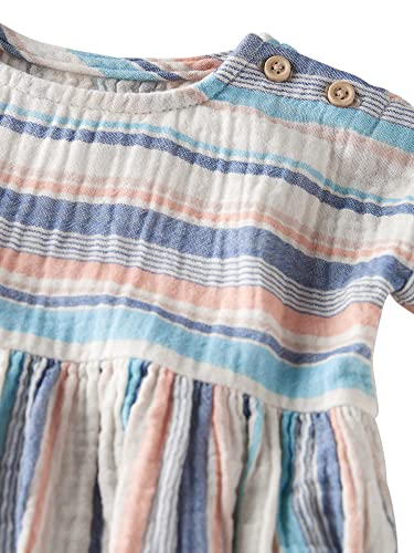 Baby Girls'  Cotton Dress, Multi-Stripe, 3 Months