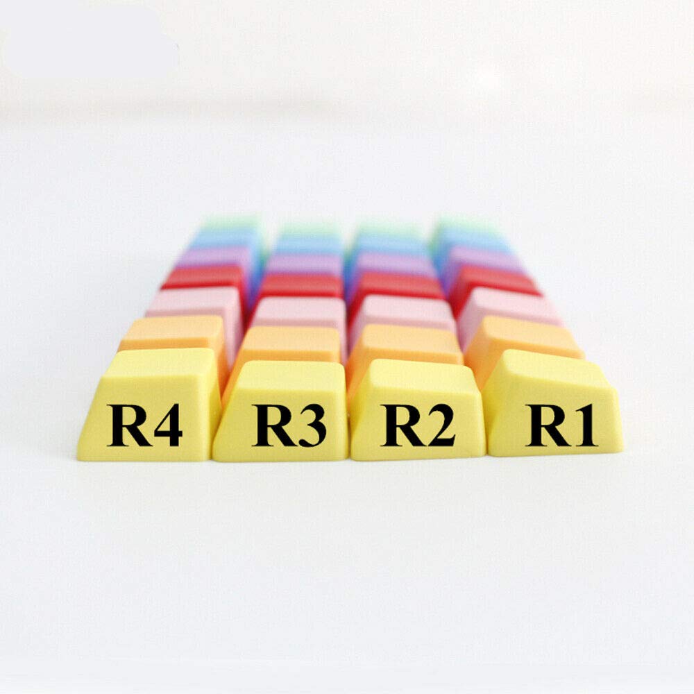 1 Pcs Blank Thick PBT Keycaps R1 R2 R3 R4 Single Switch OEM Height for Cherry MX RGB Gaming Mechanical Keyboard (R1, Pink)