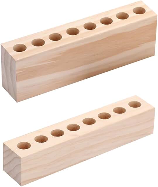 Wooden Cosmetic Storage Rack Set for Lipstick and Lip Pencil