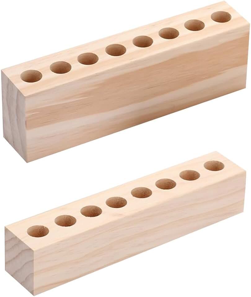 Wooden Cosmetic Storage Rack Set for Lipstick and Lip Pencil