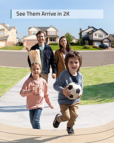 , Wireless Add-on Video Doorbell with 2K Resolution, 2-Way Audio, Simple Self-Installation, HomeBase 1, 2, or E Required