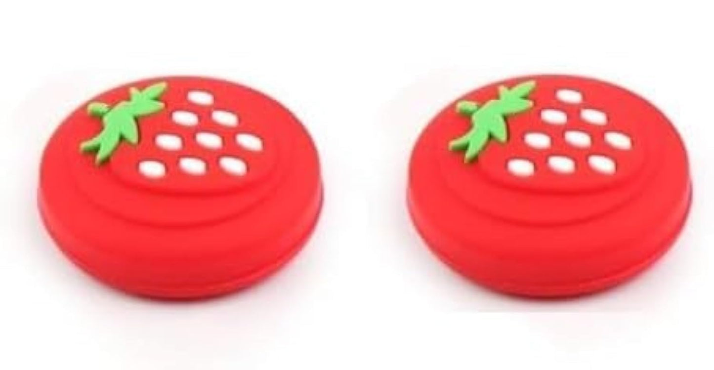 Red Thumb Stick Grip Caps for Switch Controllers (2 Pack)