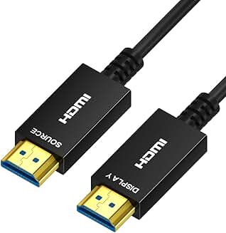 8K HDMI Fiber Optic Cable 100ft, 4K120 8K@60Hz, Slim HDMI Audio Cable