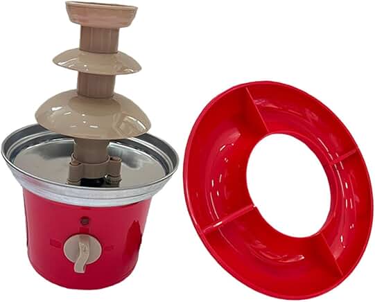 Set of three reusable chocolate fountain machines