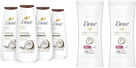 Body Wash with Coconut and Cocoa Butter, 4 Pack