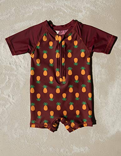 Kids Baby Boys Girls One Piece Rashguard UPF 50+ Pineapple Size 3-6 Months