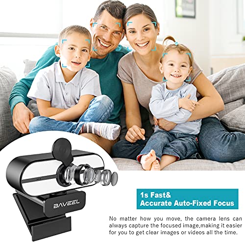 2k QHD Webcam with Microphone, Auto Light Correction 360Rotating Mac Webcam with Adjustable Ring Light,Plug and Play,Tripod,110Wide-Angle Webcams for Skype, Live Streaming,OnlineLearning