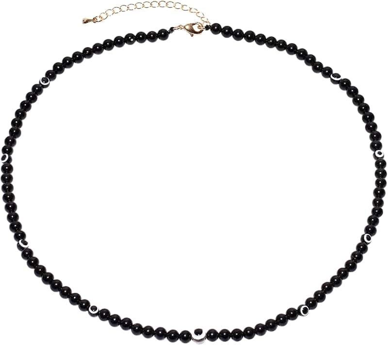 Evil Eye Crystal Beaded Choker Necklace for Women