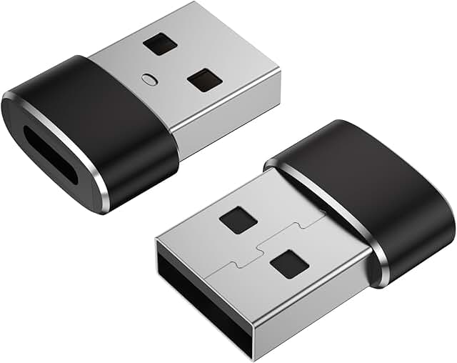 USB to USB-C Adapter 2 Pack