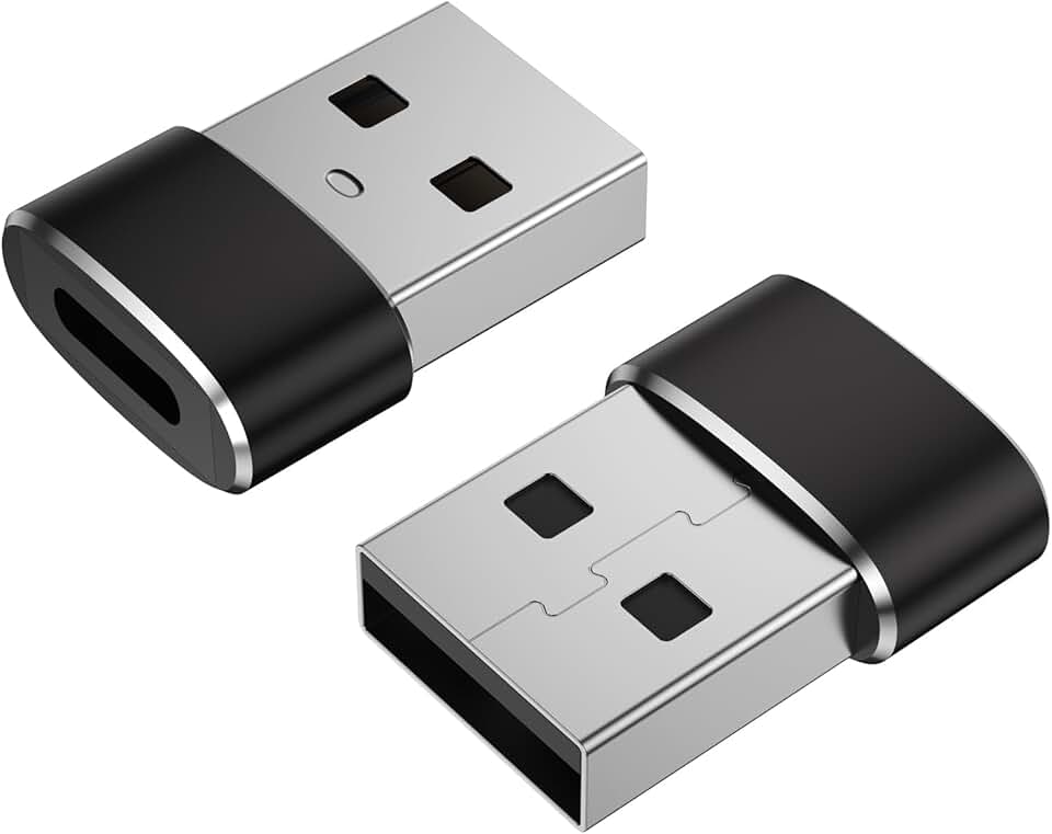 USB to USB-C Adapter 2 Pack
