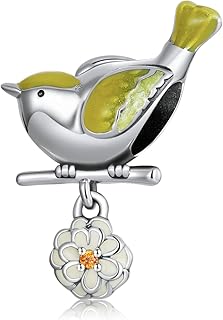 Sterling Silver Mom Heart and Rose Charm for Bracelet