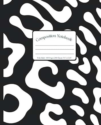 Wide Ruled Animal Print Composition Notebook for School