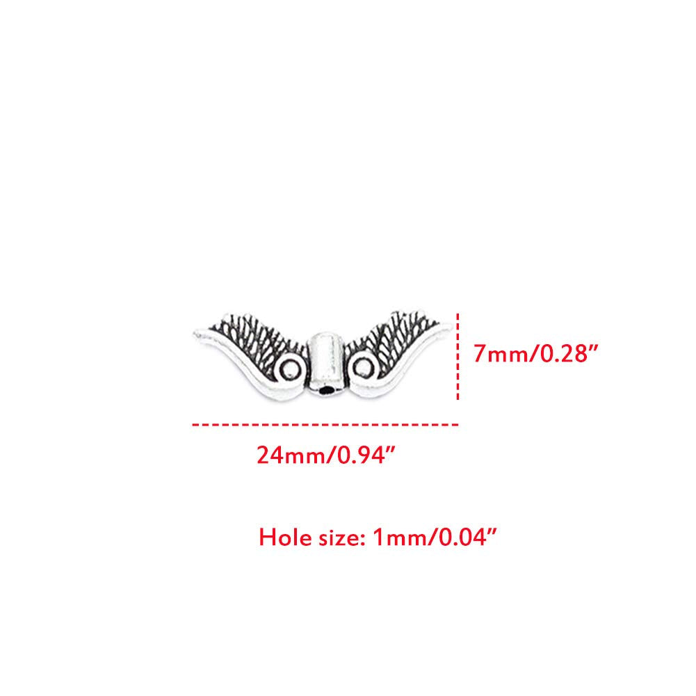 Small Angel Wing Beads for Jewelry Making and Crafts