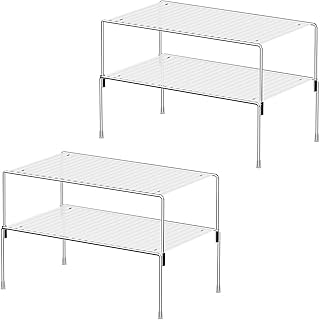 Set of 4 Stackable Kitchen Cabinet Shelves