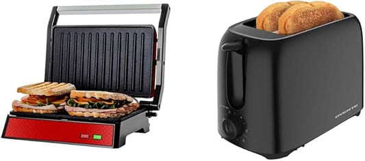 Electric Panini Press and Toaster Bundle