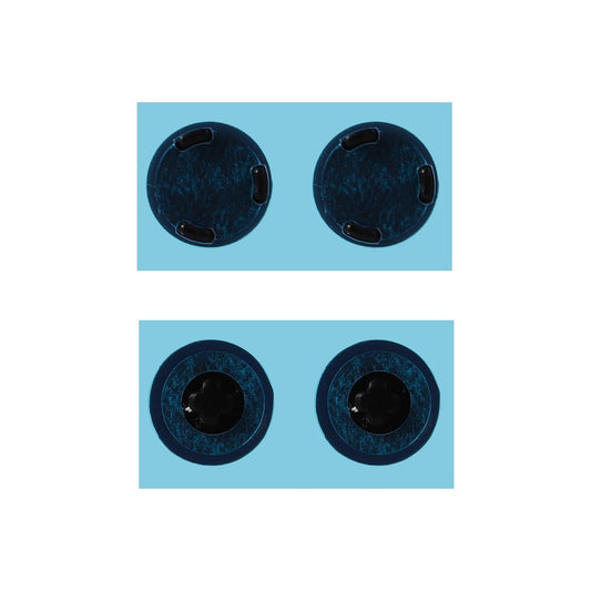 Set of four black rubber feet for laptop bottom, 0.35 inch diameter