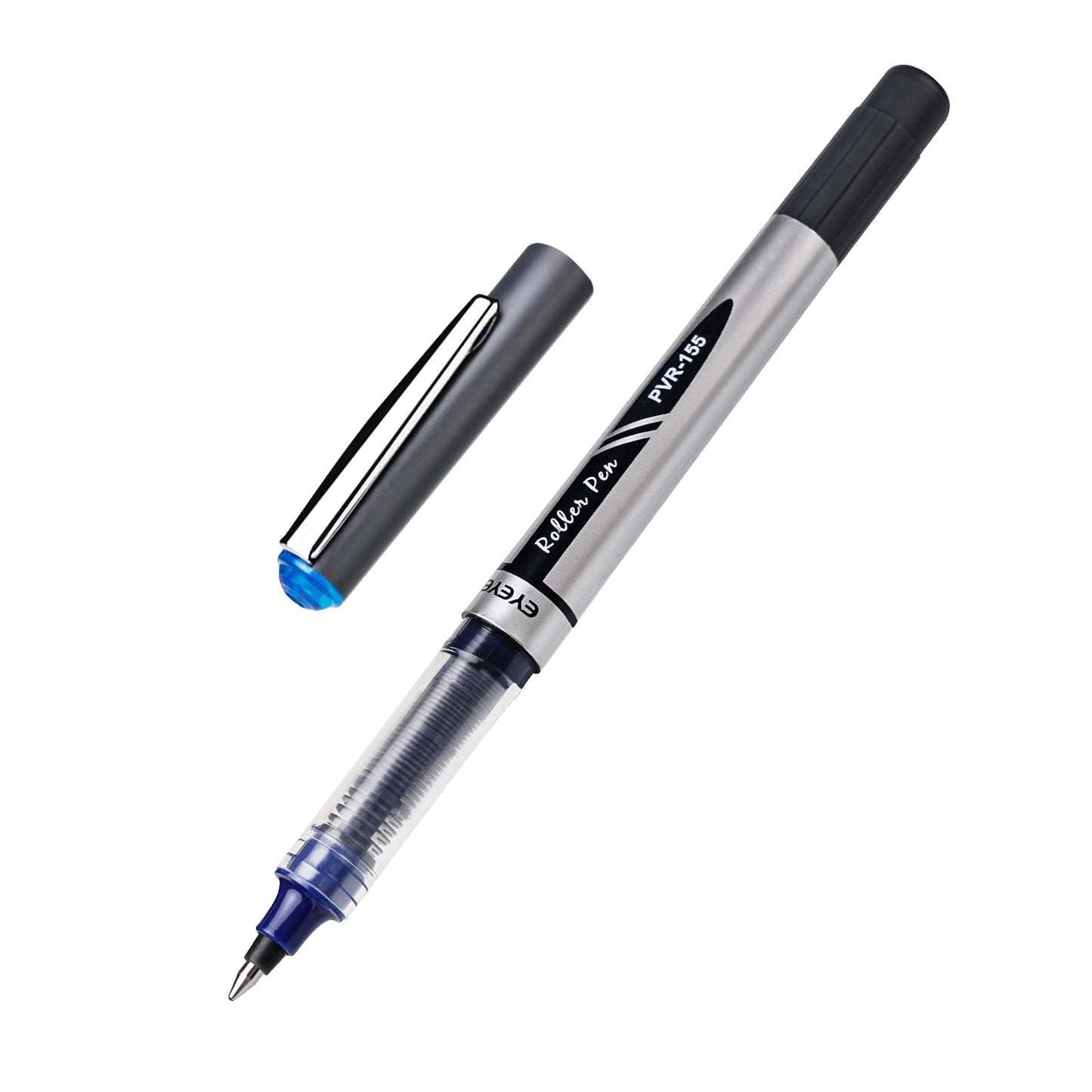 Blue 0.7mm Rollerball Pens, 12 Pack, Quick Dry, Smooth Writing