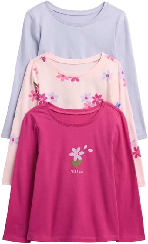 Three long sleeve tops for baby girls