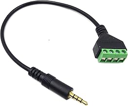 3.5mm Stereo TRRS to Terminal Block Adapter Cable