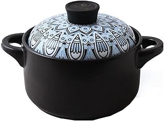 Ceramic Casserole Stew Pot with Lid, 2.5L