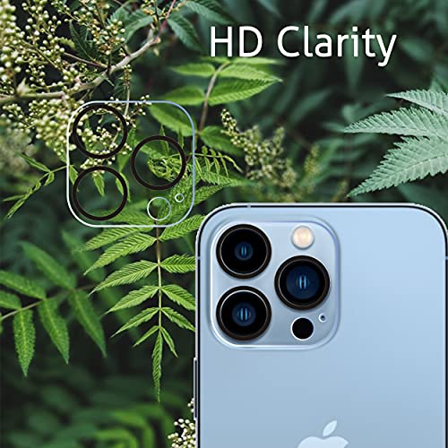 2Pack Privacy Screen Protector Compatible for iPhone 13 Pro[6.1 inch Display] + 2 Pack Camera Lens Protector, Anti Spy Private Tempered Glass Film,[9H Hardness] - HD [Black] [Not for iPhone 13 Pro Max