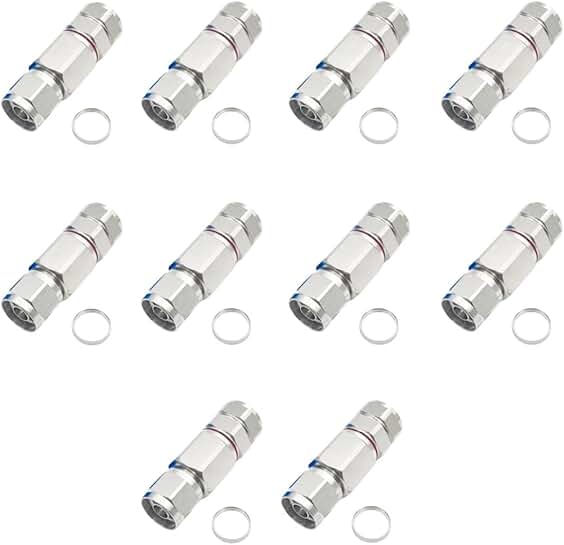N Male Heliax Coax Connector 1/2" (10)
