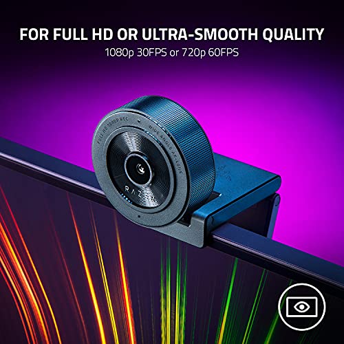 Kiyo X Full HD Streaming Webcam: 1080p 30FPS or 720p 60FPS - Equipped with Auto Focus - Fully Customizable Settings - Flexible Mounting Options - Compact & Portable - Plug & Play