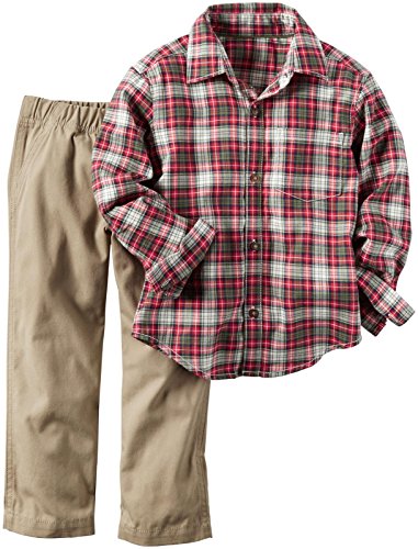 Carter s Baby Boys  2 Piece Pant Set - 3M - Red Plaid