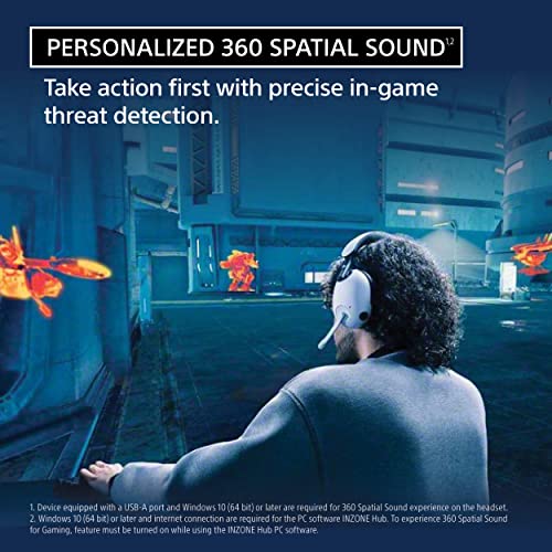 '-INZONE H9 Wireless Noise Canceling Gaming Headset, Over-ear Headphones with 360 Spatial Sound, WH-G900N
