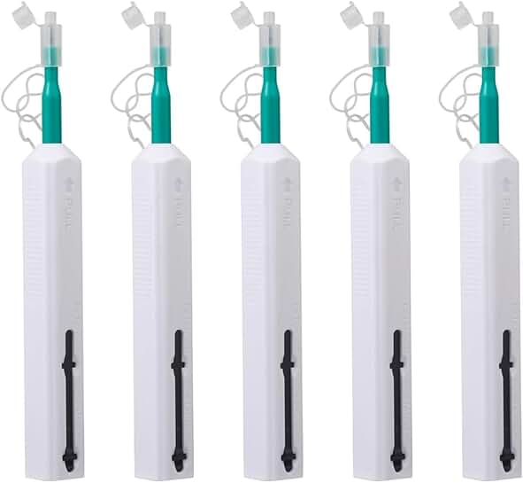 Fiber Optic Connector Cleaning Pen, 5 Pack