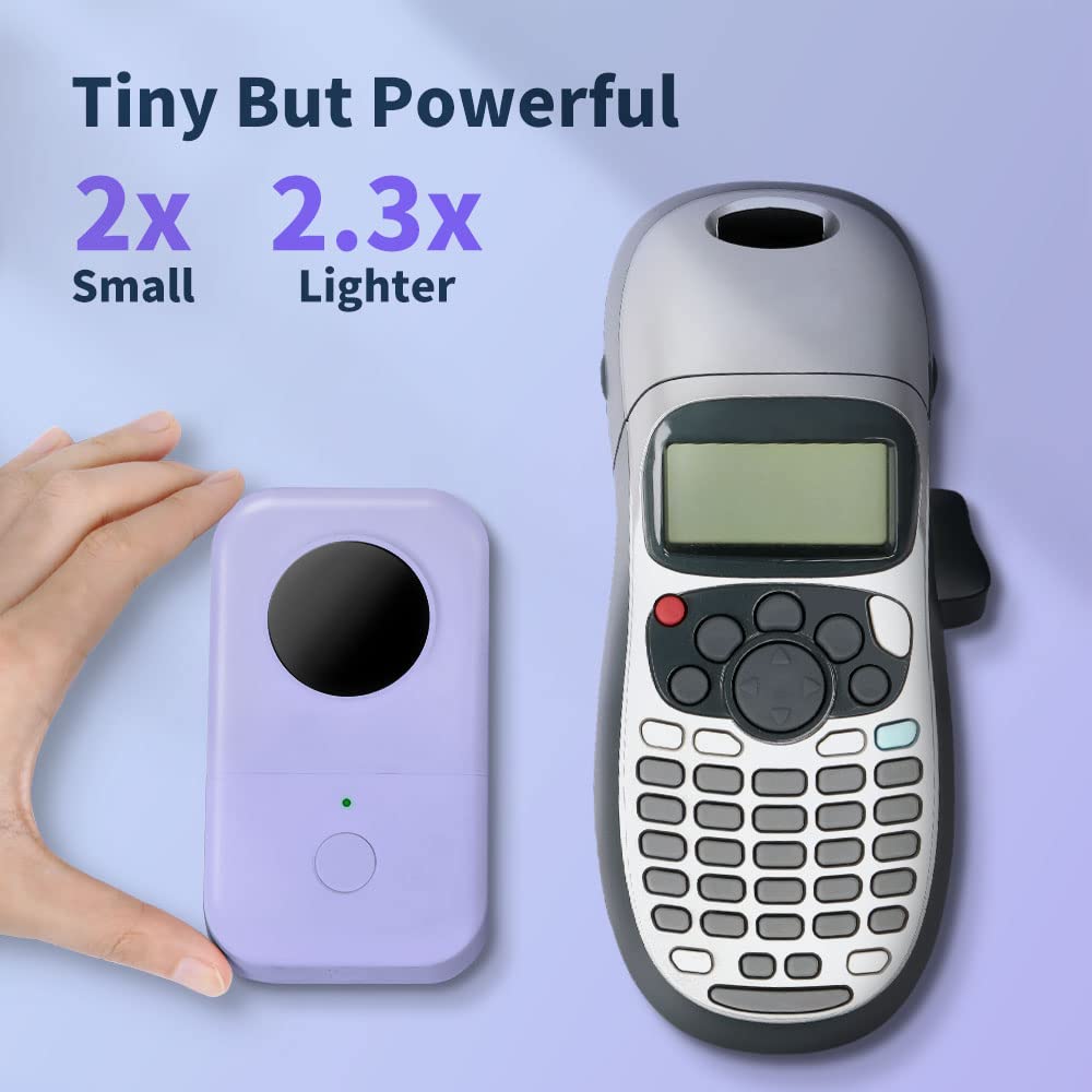 D30 Label Makers Machine with Tape - Portable Bluetooth Mini Sticker Thermal Label Printer Handheld Rechargeable, Easy to Use for Office Home Organization, Rich Icon Font Multiple Templates