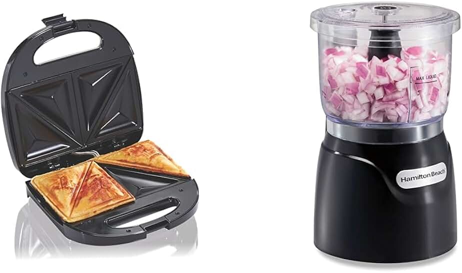 Electric Sandwich Maker and Vegetable Chopper Bundle
