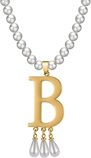 Anne Boleyn Initial Pearl Necklace for Women
