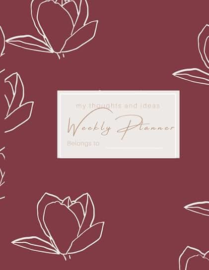 Weekly planner for thoughts and ideas