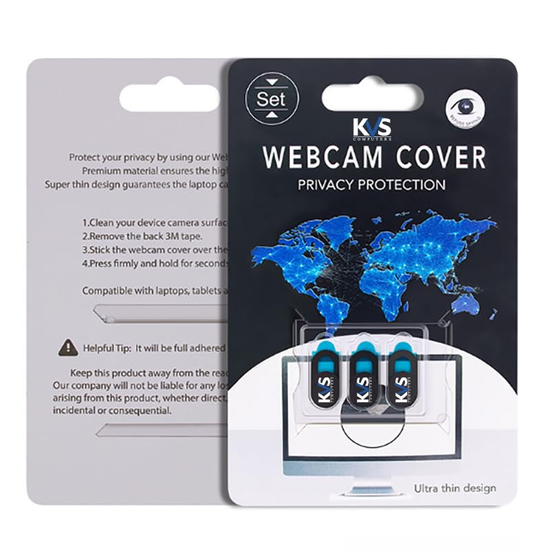 Three Slim Plastic Webcam Privacy Covers