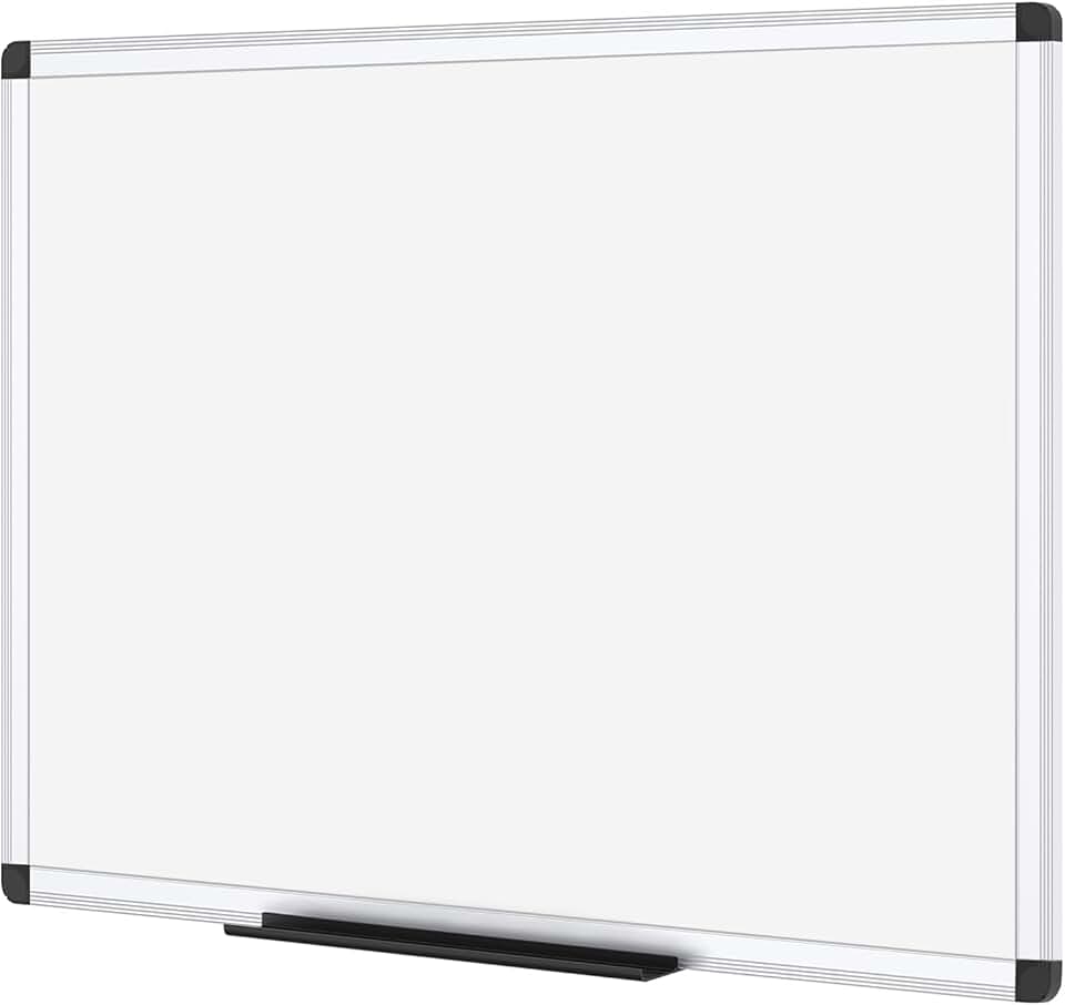 Magnetic Dry Erase Board, 36 x 24 Inches, Silver Frame