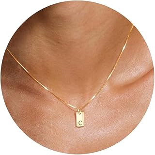 Sterling Silver Initial Necklace for Women