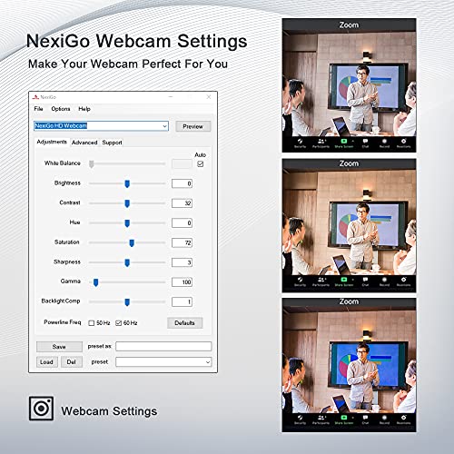 N660 1080P Business Webcam, Dual Microphone & Privacy Cover, USB FHD Web Computer Camera, Plug and Play, for Zoom/Skype/Teams/Webex, Laptop MAC PC Desktop