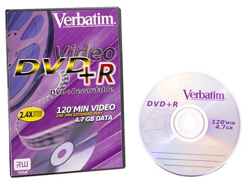 1-Pack 4.7GB DVD+r Video Branded with Tall Box
