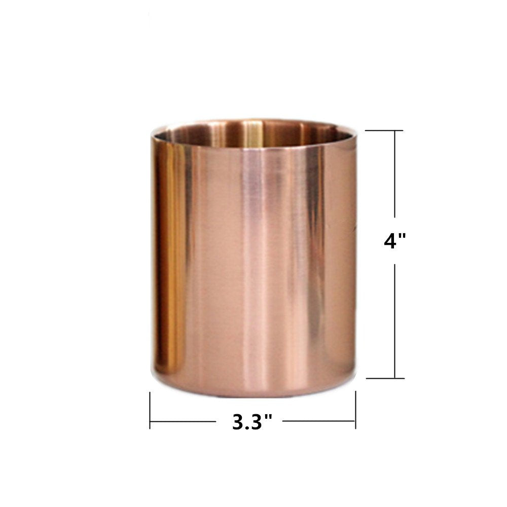 Rose Gold Stainless Steel Pen and Brush Holder